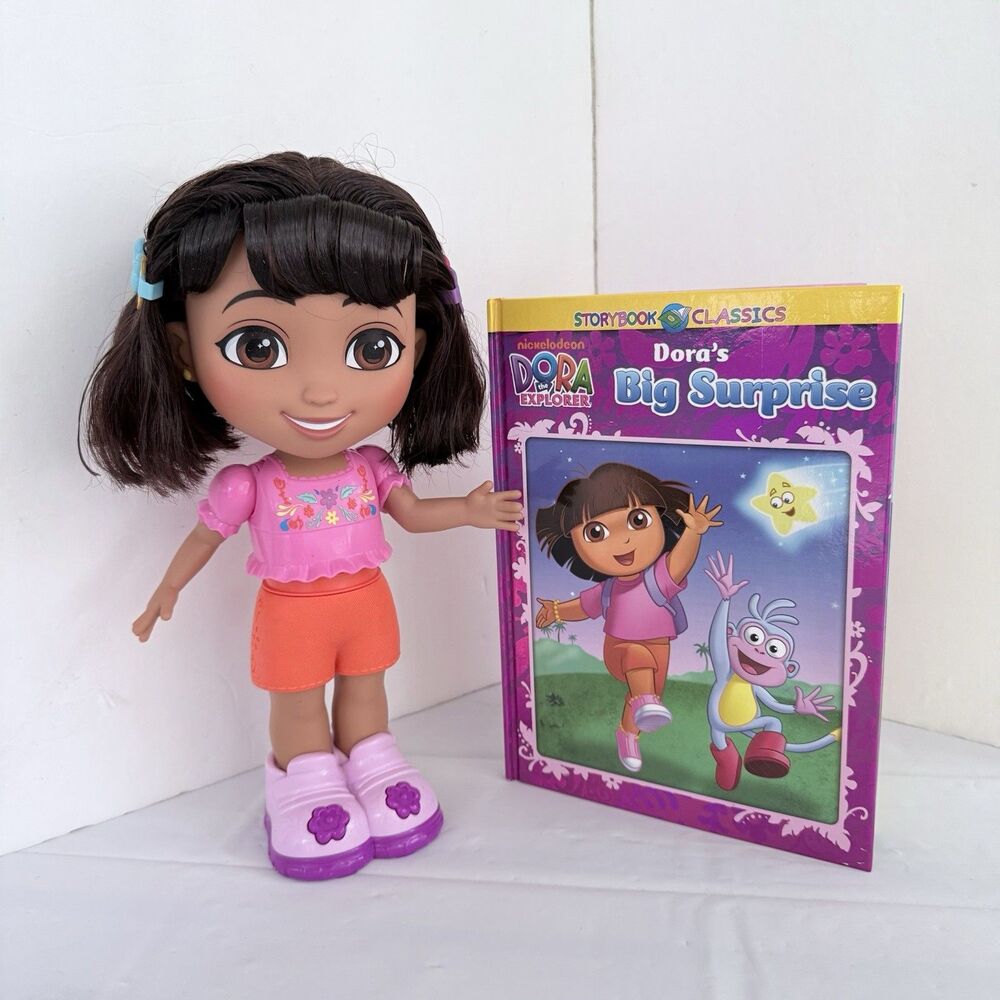 Dance With Me Dora Interactive Dancing Doll Vicom 2025 and Big Surprise Book Lot
